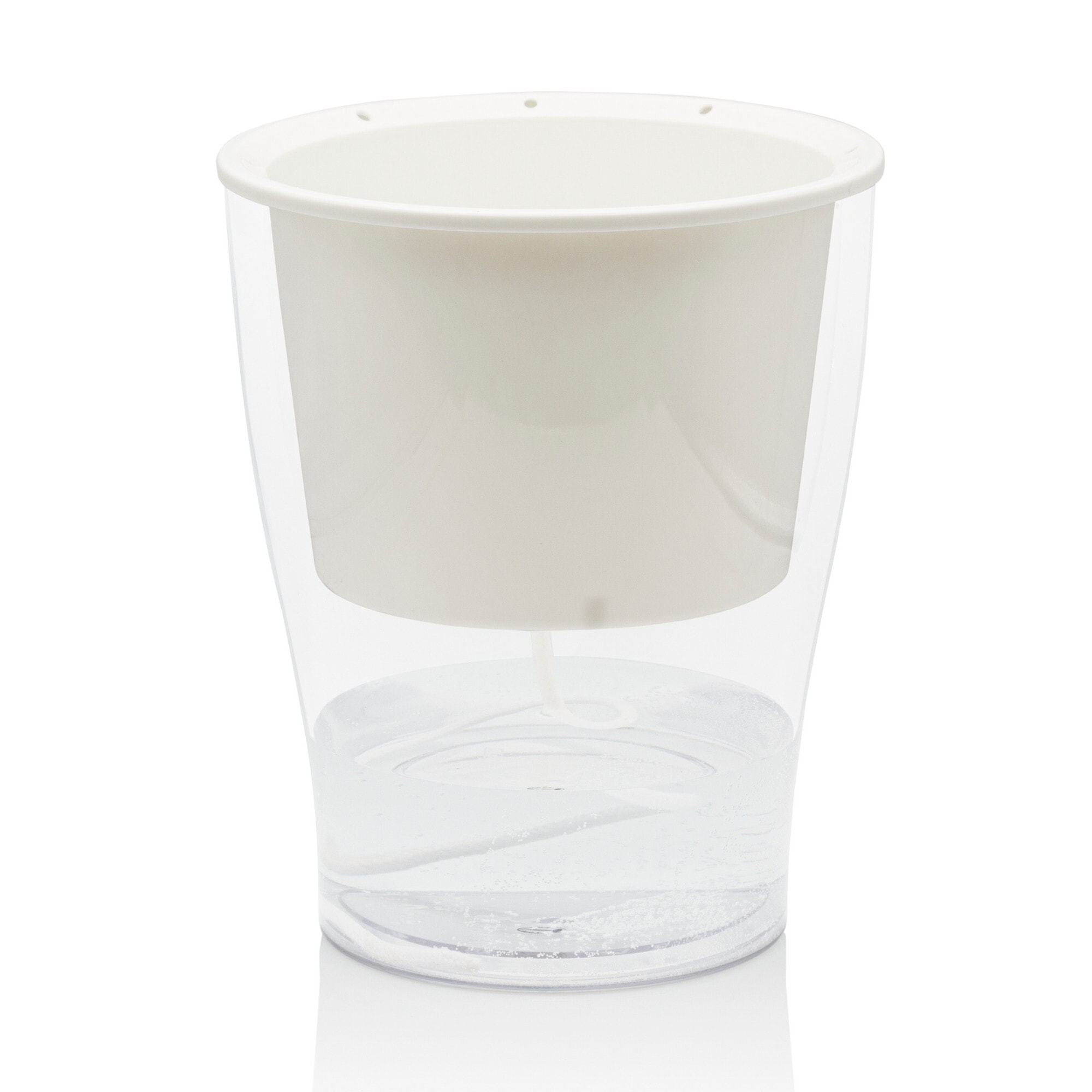 Pot à réserve d’eau Tomasucci RAFFY LARGE, en polypropylène, blanc, 17,3 × 17,3 × 21,2 cm