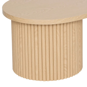 Lot de 2 tables basses "Soleya" L95 99,5cm beige