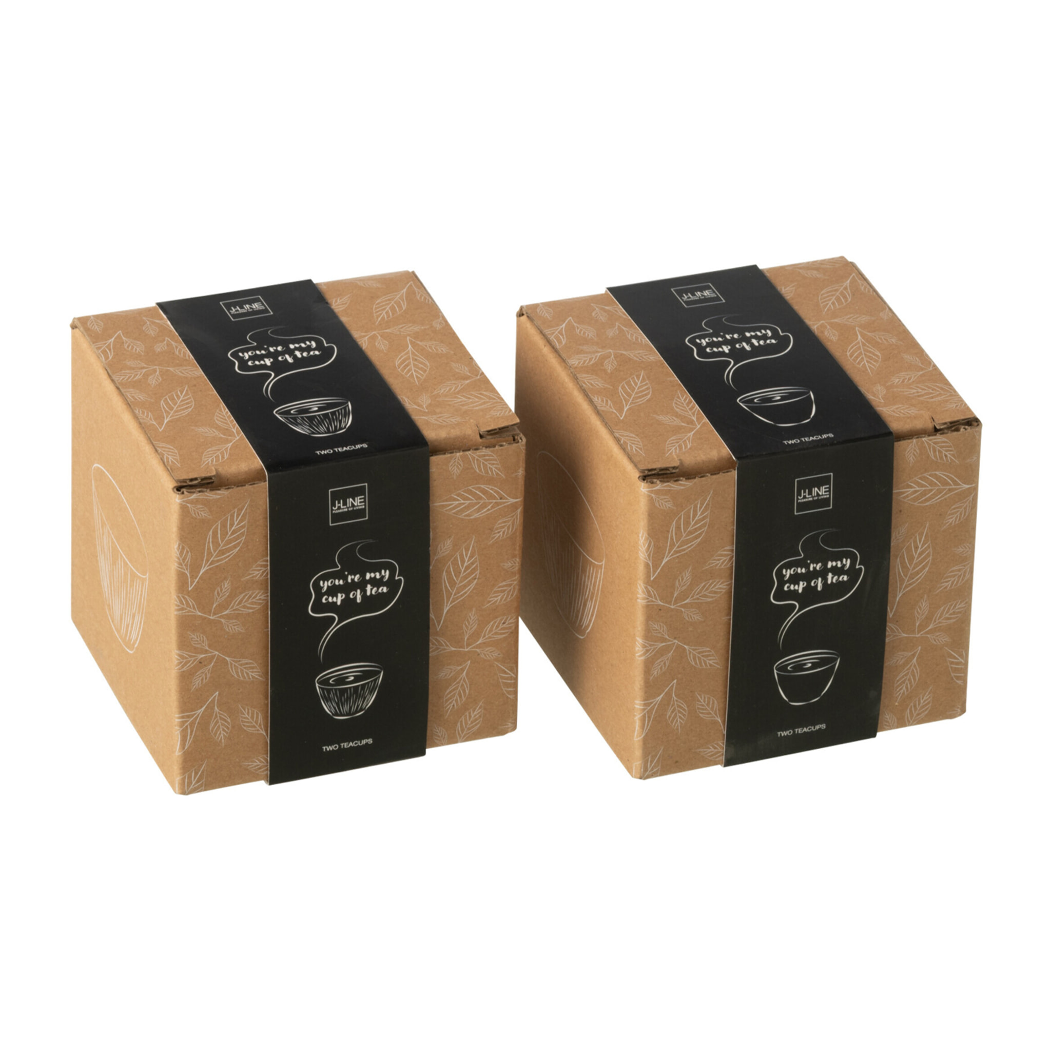 J-Line tasse - métal - noir - 2 boîtes de 2 pièces