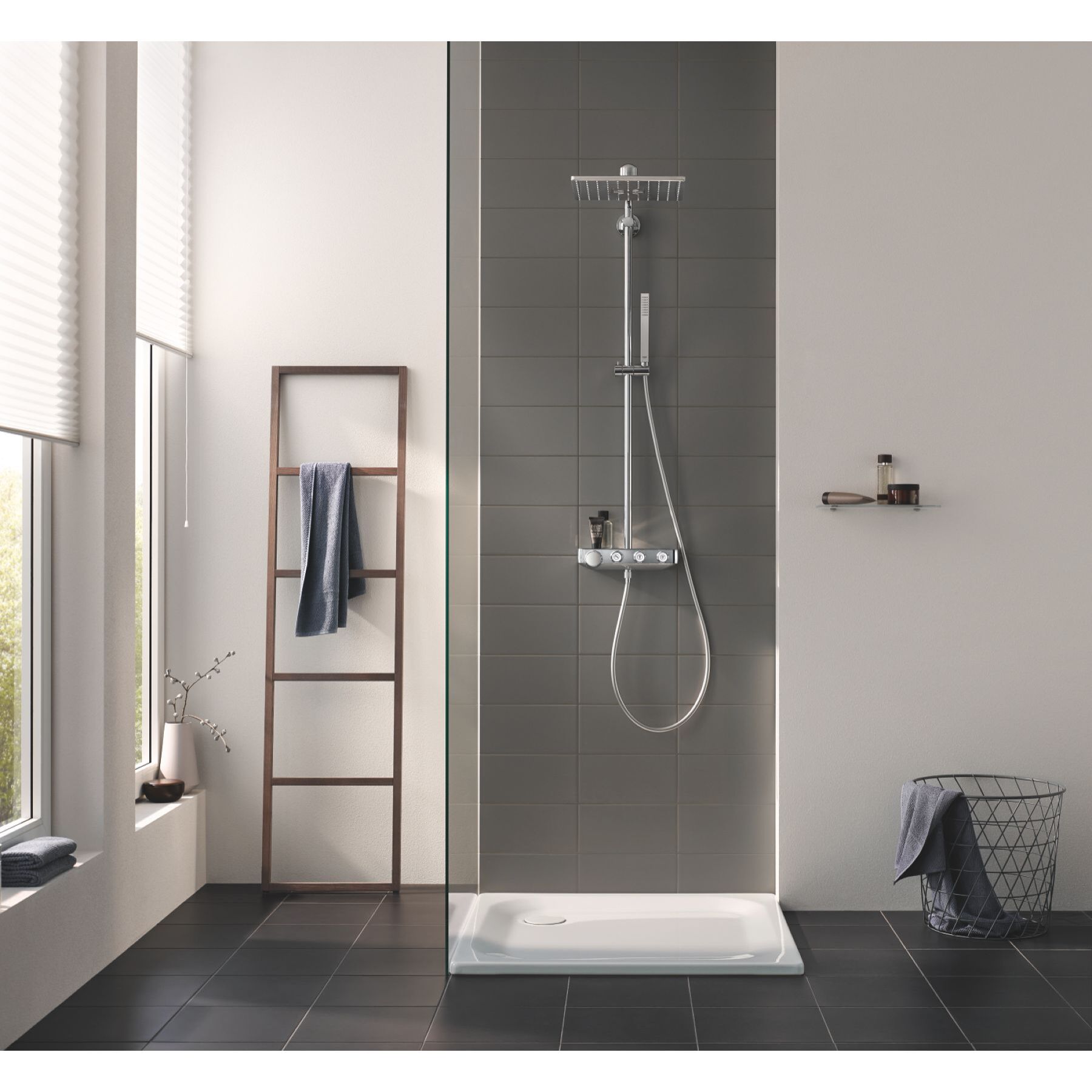 Colonne de douche avec mitigeur thermostatique Euphoria SmartControl System 310 Cube