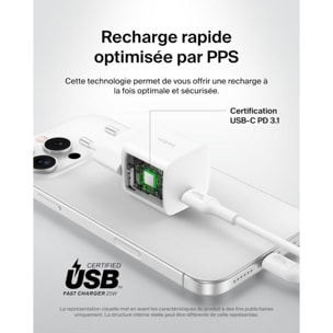 Chargeur BELKIN 25W USB-C Blanc