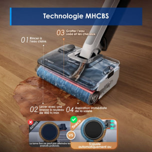 Aspirateur laveur TINECO pliable Floor One I7 Fold Premium