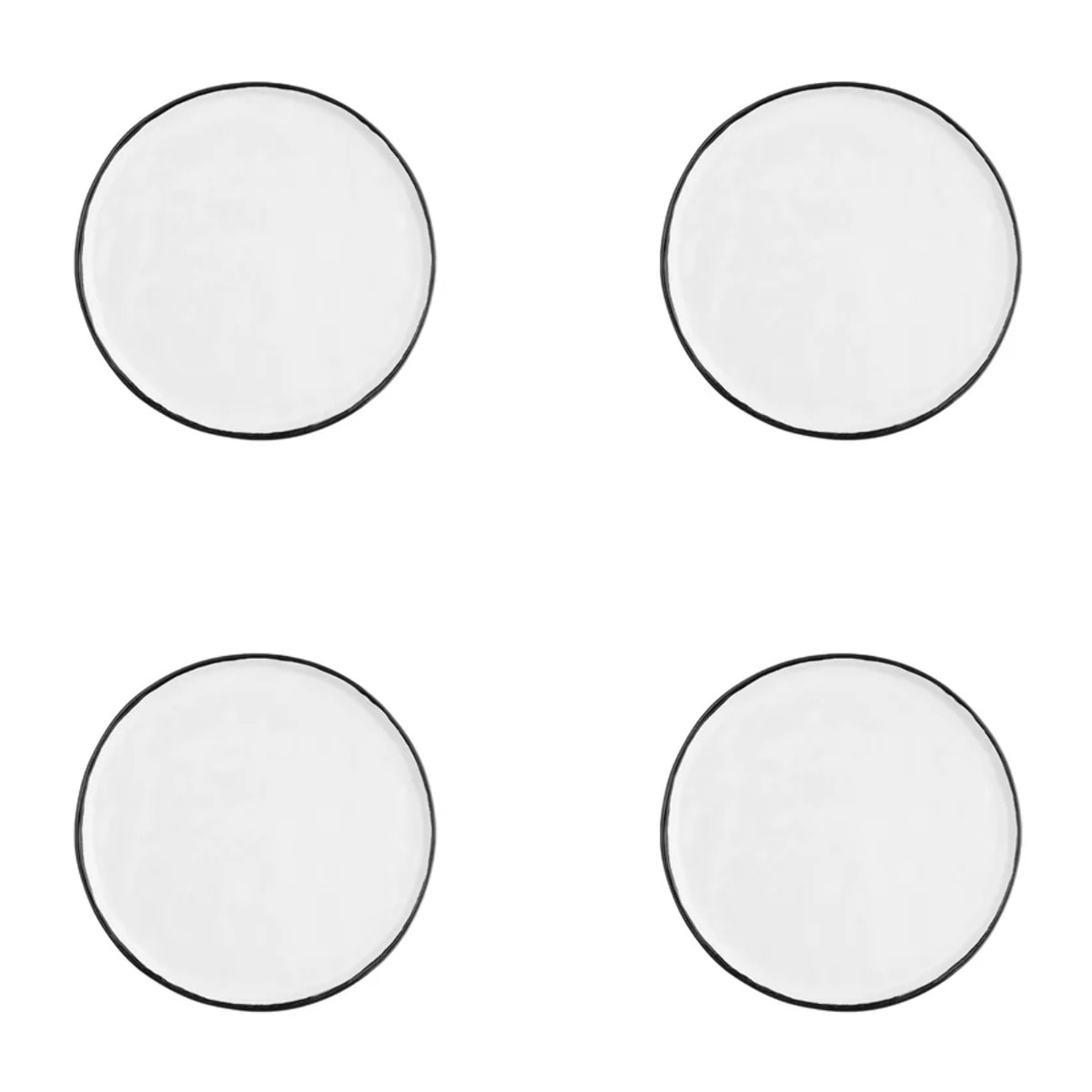 Assiette PURE Ø16,5cm - 4 pièces - Blanc Neige