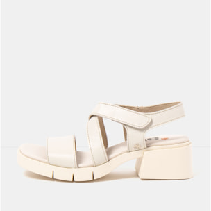 Sandalias con tacón 2062 NAPPA CREAM / VARSOVIA color Cream