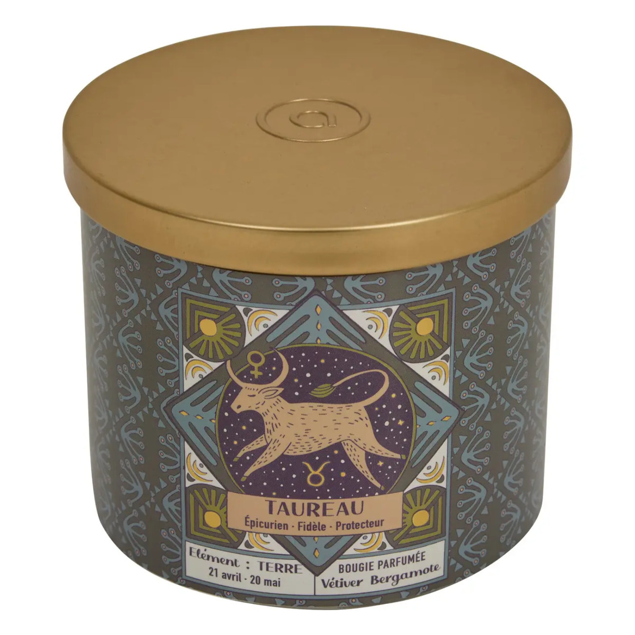 Bougie parfumée Astro 396g pot verre assorti