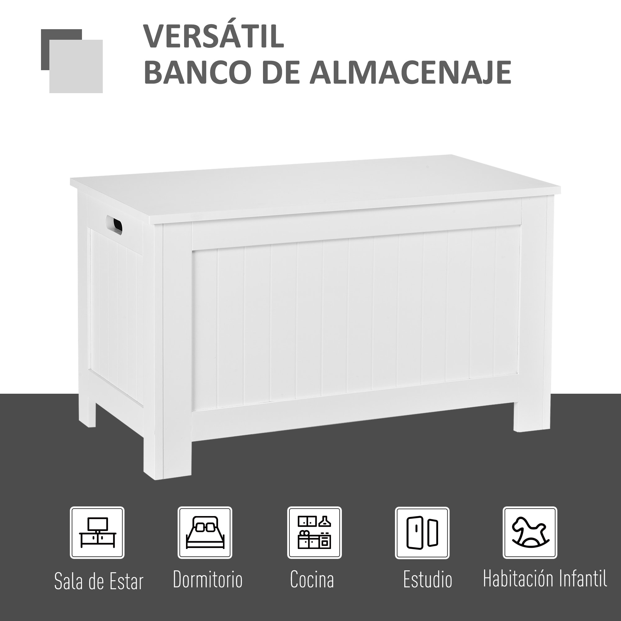 Casillero de Ropa Almacenaje para Salón de Madera 81x40x46cm