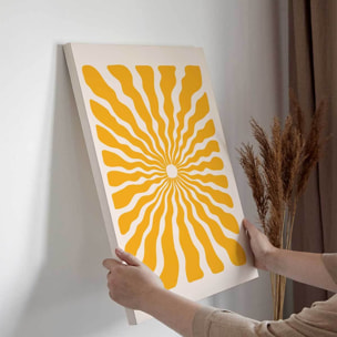 Tableau soleil rayons ondulés Toile imprimée