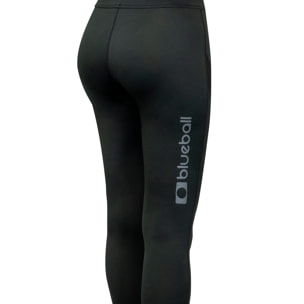 PANTALÓN CAPRI RUNNING DE COMPRESIÓN MUJER BLUEBALL EN NEGRO