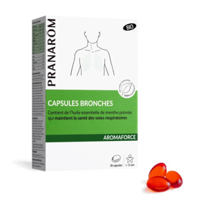 Pranarom - Capsules bronches aux Huiles Essentielles - Bio - 30 capsules