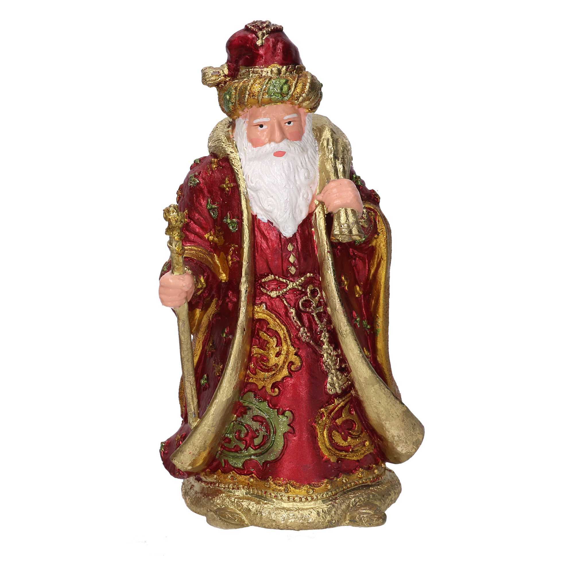 Babbo natale in resina rosso cm 12x10h20