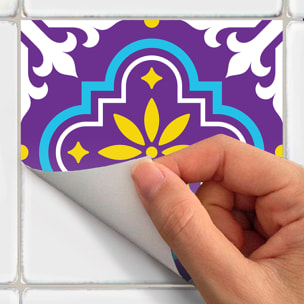Stickers muraux - Sticker Mural Carrelage adhésif Cuisine Salle de Bain - 60 STICKERS CARRELAGES AZULEJOS CAELINA