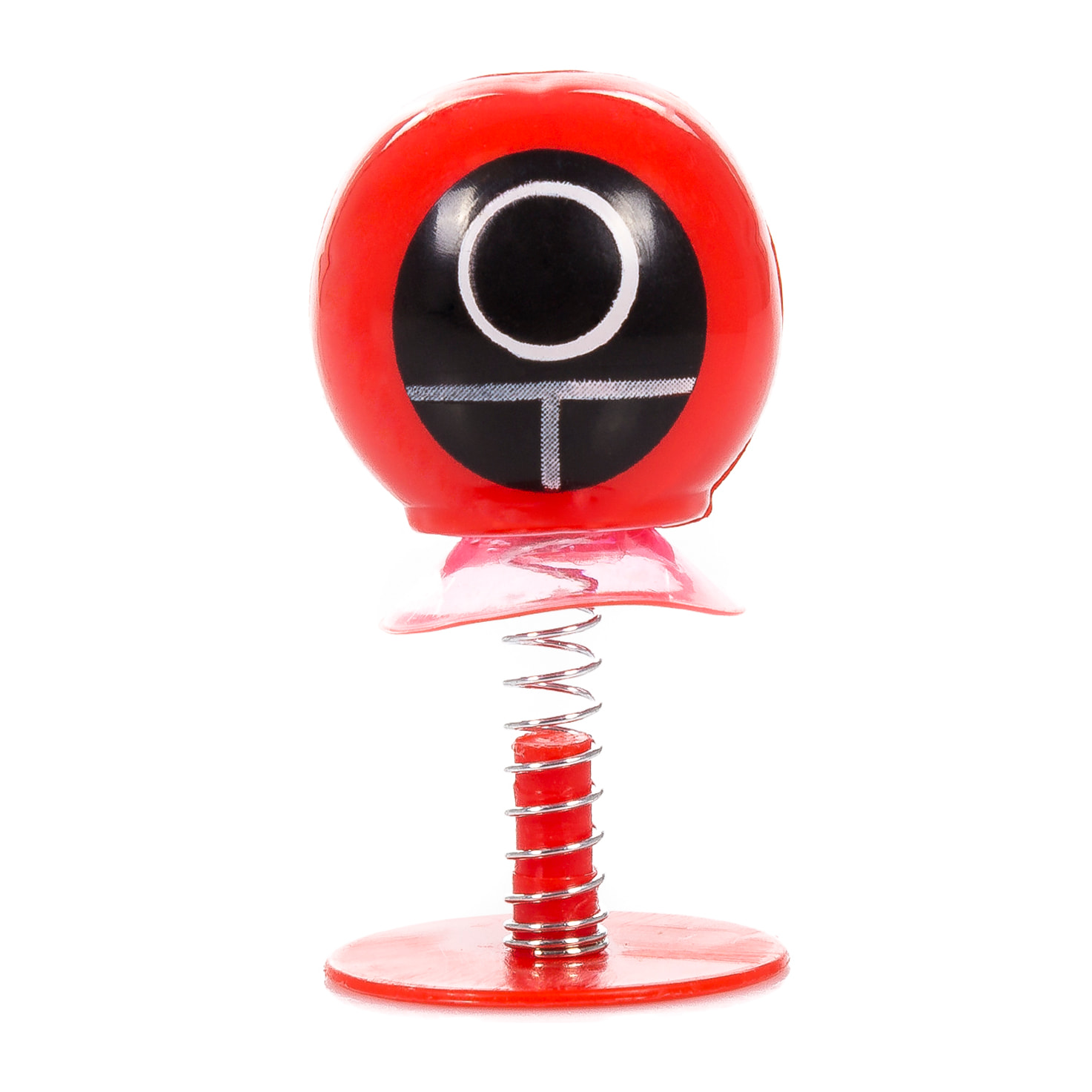 DAM Squid Bouncing Toy, juguete saltarín temático. Diseño vigilante Círculo. 2,7x2,7x6 Cm. Color: Rojo
