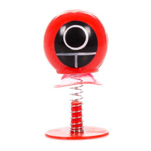 DAM Squid Bouncing Toy, juguete saltarín temático. Diseño vigilante Círculo. 2,7x2,7x6 Cm. Color: Rojo