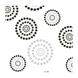 MSV Rideau de douche Polyester DOTS 180x200cm QUALITE PREMIUM Gris