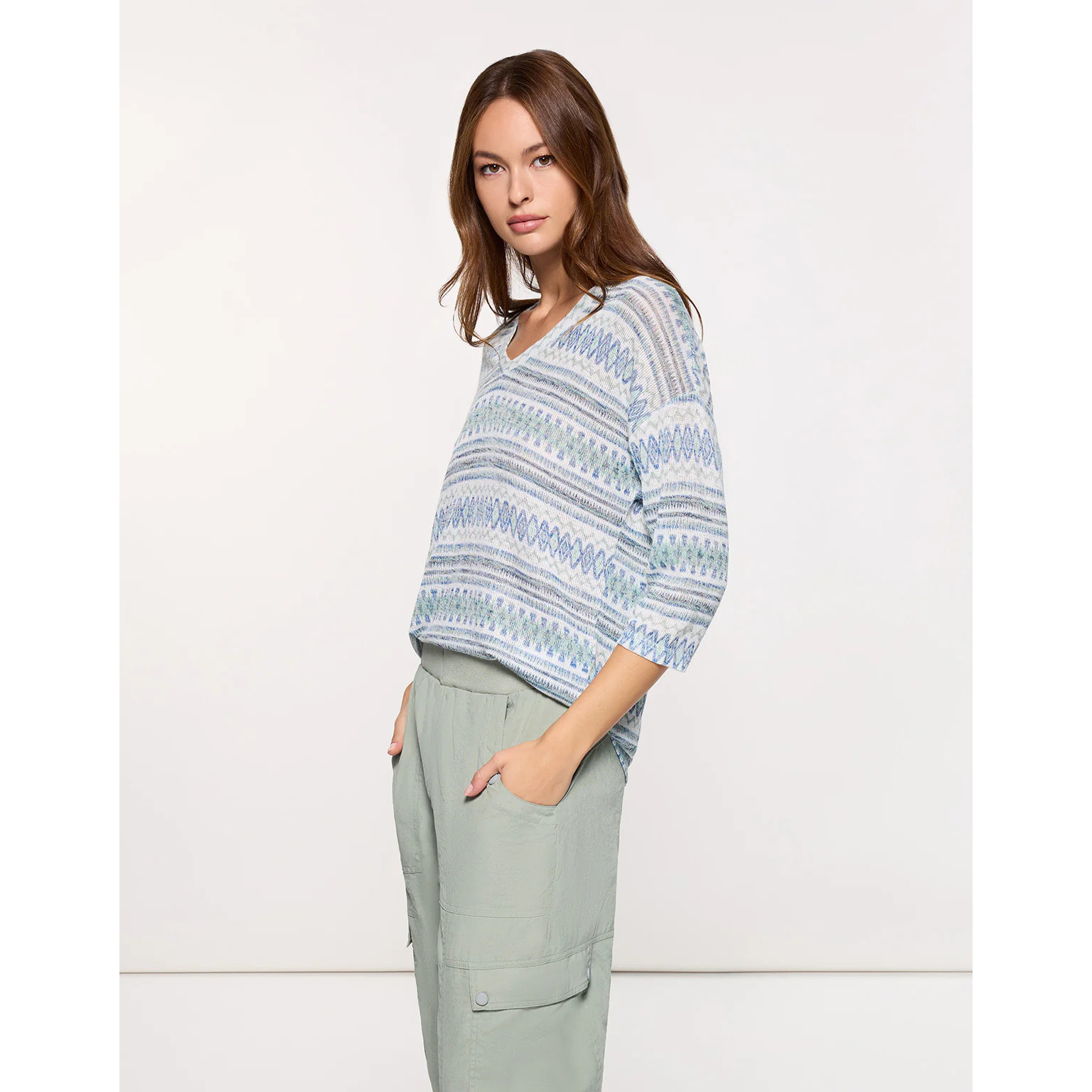 Camiseta Manga Larga Azul - Arlie