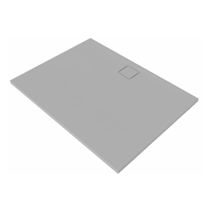 Vision Receveur de douche 120x90cm + Siphon Eslim90. Marbre coulé, gris (SATSVVI12090S-S)