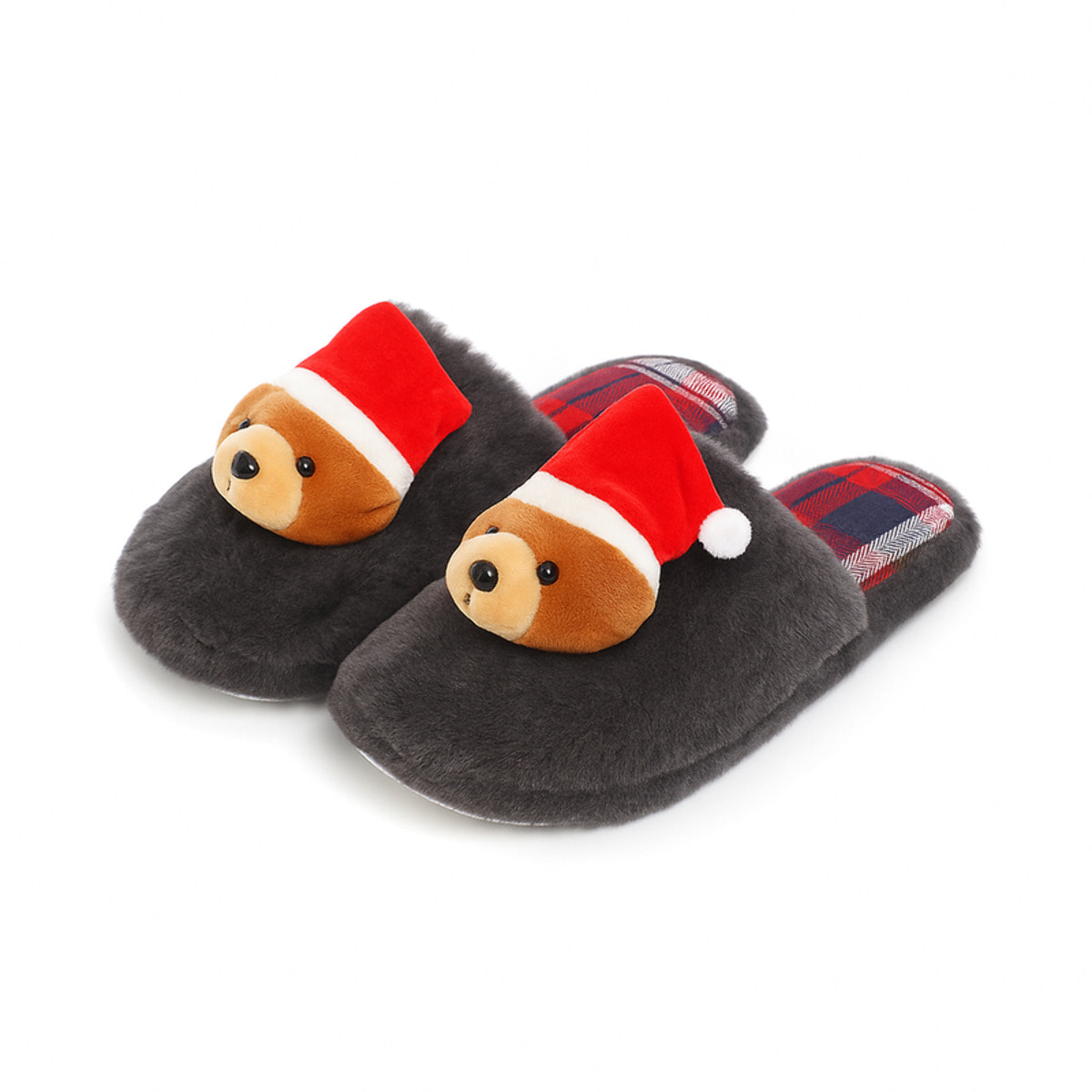 Intrecci – Ciabatte natalizie Xmas Bear in pelliccia sintetica