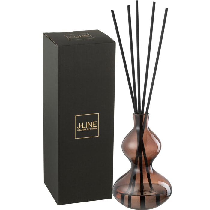 J-Line Bâtonnets parfumés Li-Ly Land - verre - brun - small
