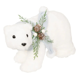 PLF OURS ECHARPE BLEU L33CM