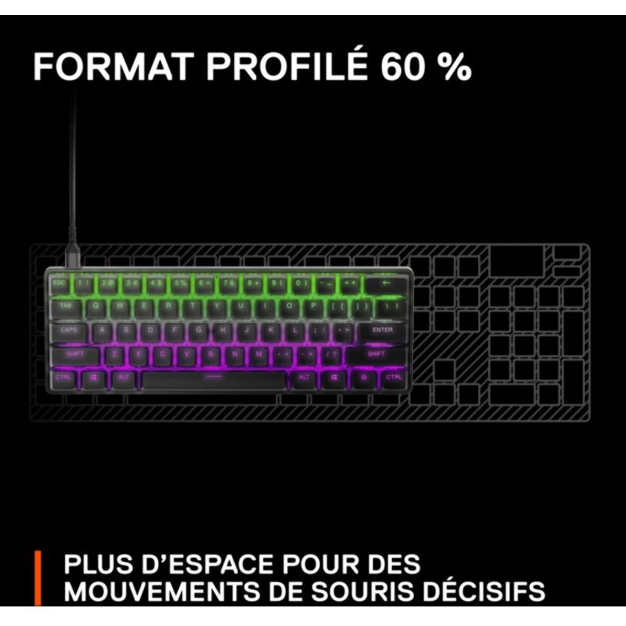 Clavier gamer STEELSERIES Apex PRO Mini FR