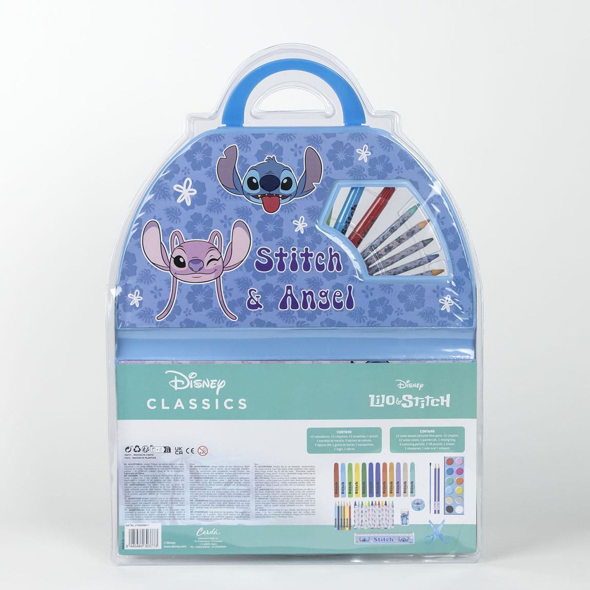 Set Papelería Coloreable 50 Piezas Stitch