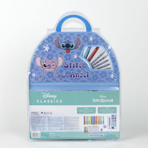 Set Papelería Coloreable 50 Piezas Stitch