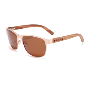 Gafas de Sol Feler 1515-2 Polarizadas de Madera Unisex 55 mm