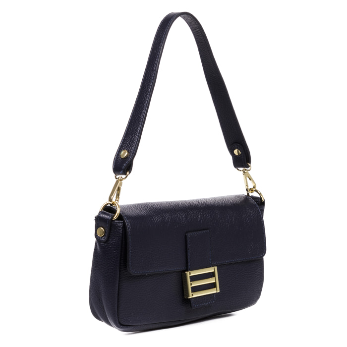 Alluvioni bolso de mano y bolso bandolera mujer. Piel auténtica acabado Dollaro.