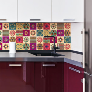 Stickers muraux - Sticker Mural Carrelage adhésif Cuisine Salle de Bain - 12 STICKERS CARRELAGES AZULEJOS MELILLA