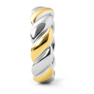 Anillo Rinis acabado oro 18k y plata
