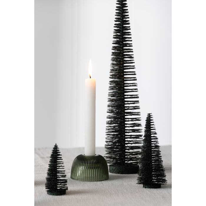 J-Line décoration Sapin De Noël Paillettes - plastique - vert foncé - small