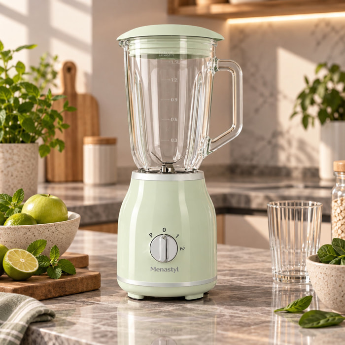 Blender 1,5L celadon  RETRO
