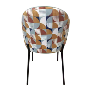 Chaise Bicolore Retro Geo - Lot De 2