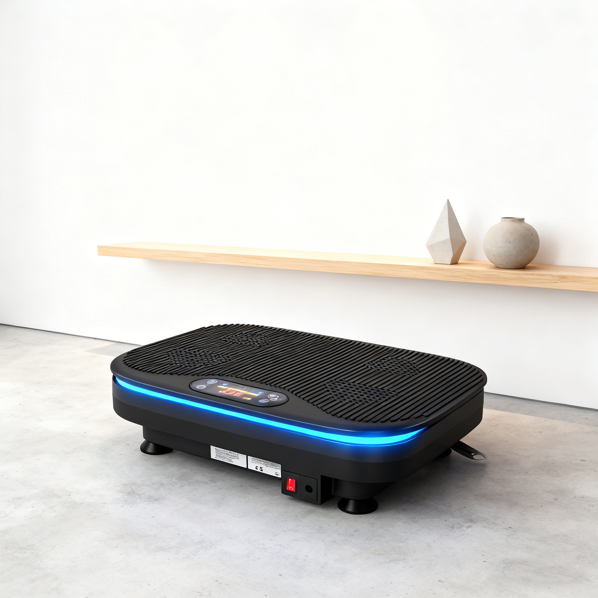 Plateforme vibrante LED Bluetooth 3 prog. 99 vitesses bandes de résistance télécommande