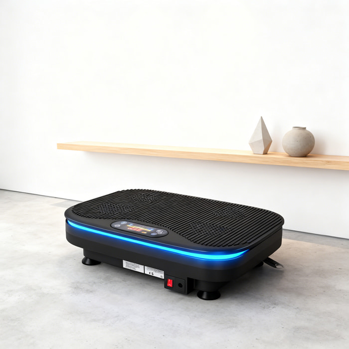Plateforme vibrante LED Bluetooth 3 prog. 99 vitesses bandes de résistance télécommande