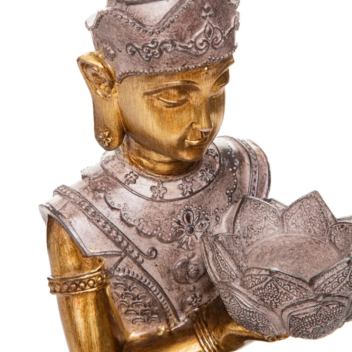 Statuette bouddha - résine - H45 - 3 cm