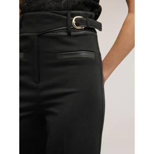 Motivi - Pantalones palazzo con cintura alta - Negro