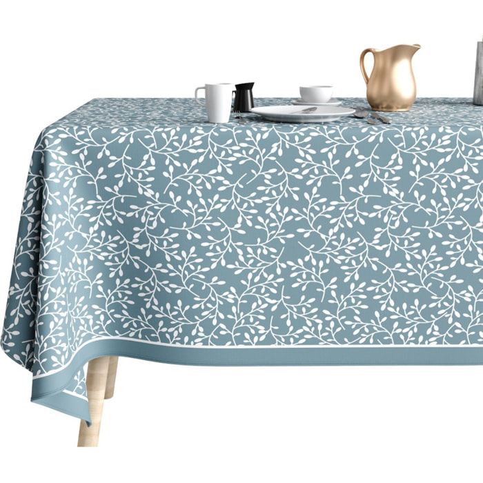 Nappe imprimée Coton Anti Tache Brindille Gris