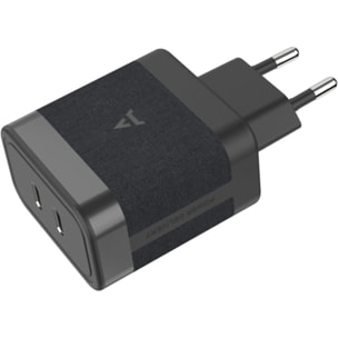 Chargeur ADEQWAT USB C x2 65W Noir