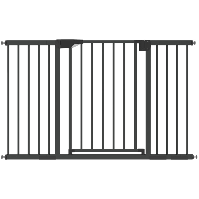 Barrière de sécurité chien largeur réglable 76-130 cm acier noir