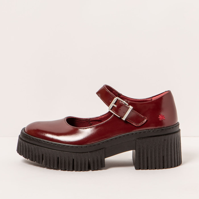 Zapatos con tacón 1373 NAPPA SHINNY BURDEOS/YORK color Burdeos