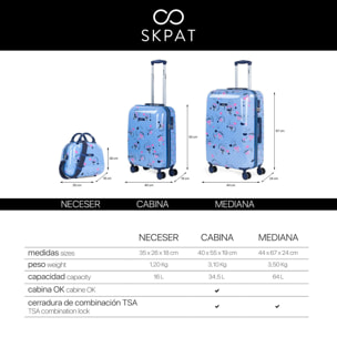 Trolley Mediano 60 Cms Skpat Smile Azul