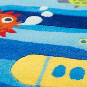 Tapis enfant fait main motif simple CALE