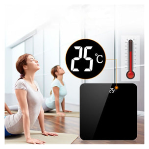 Balance Corporelle rechargeable et thermometre d'ambiance Herzberg HG04272
