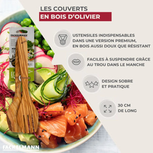 Couverts à salade Fackelmann Édition Bois d'olivier