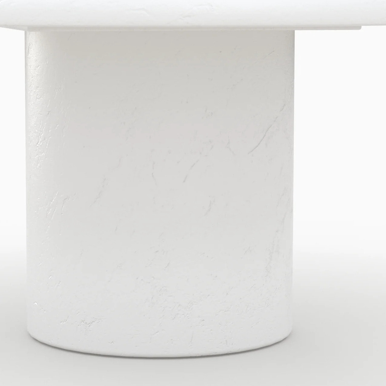 Table basse ronde en béton blanc cassé - Lulli