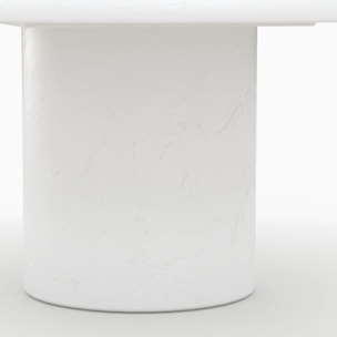 Table basse ronde en béton blanc cassé - Lulli