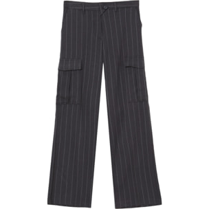 Pantalone gessato con tasconi