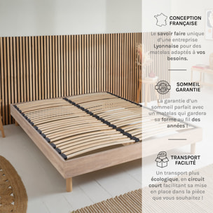 Sommier KIT BOIS | 2 Places | Couleur Bois Naturel