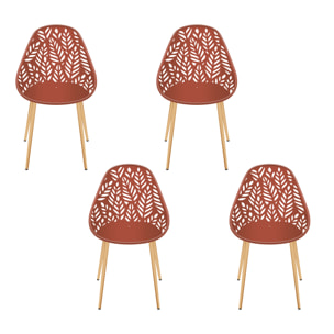 Chaise Lucena Terracotta - Lot De 4